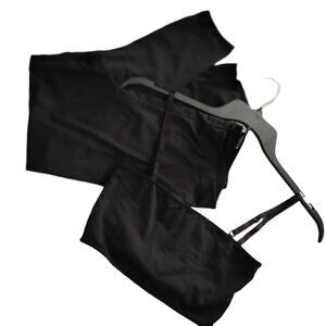 ZARA-M- (lycras fabrics)CROP TOP AND LEGGINGS SET -BLACK KNIT-ACTIVEWEAR